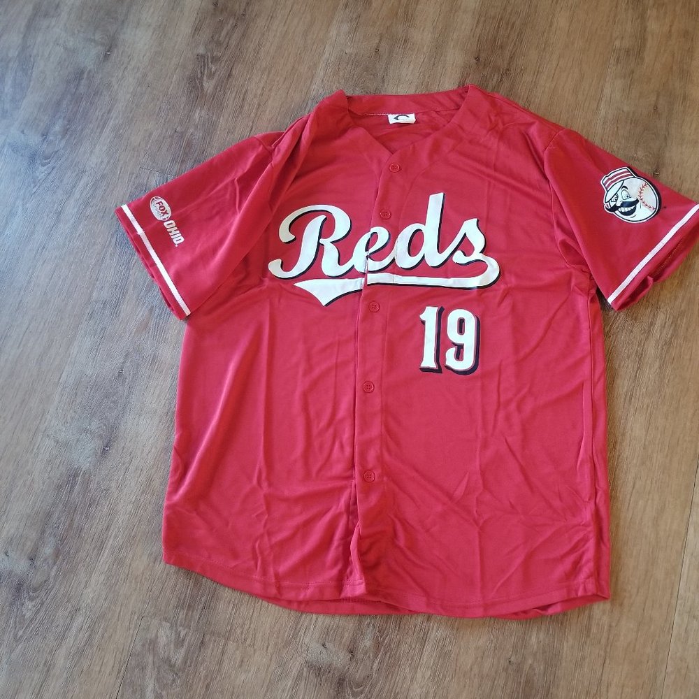 Joey Votto #19 button up Cincinnati Reds Jersey XL